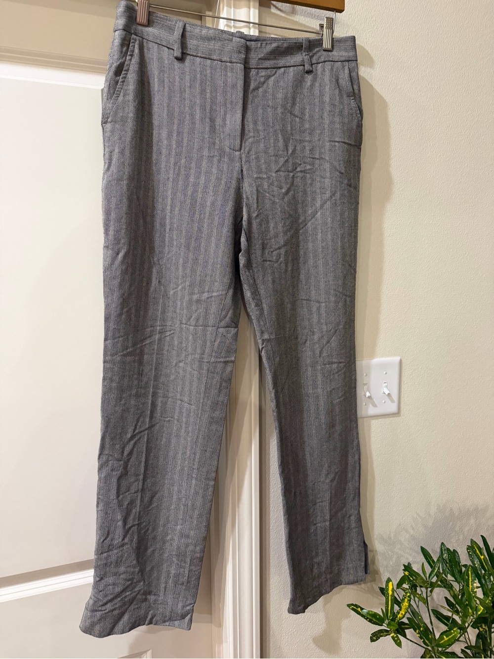 Zara Gray Pinstripe Women's Trousers